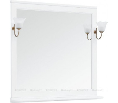 Зеркало Aquanet Валенса NEW 105 белый 00238830 + Светильник Aquanet Луизиана WT-260 бронза, 2 шт