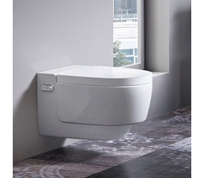 Унитаз-биде подвесной, электронный, безободковый GEBERIT AquaClean Mera Classic 146.200.11.1 крышка микролифт (белый)