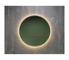 Зеркало круглое Art&Max Asti 80 AM-Ast-800-DS-FNC-Gold с подсветкой, золото