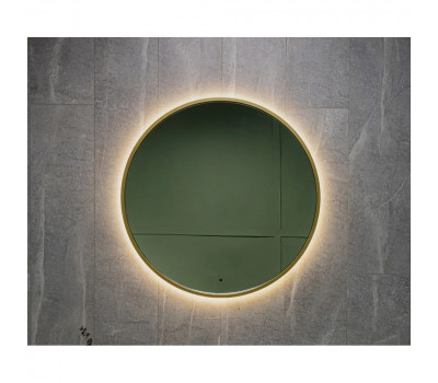 Зеркало круглое Art&Max Asti 80 AM-Ast-800-DS-FNC-Gold с подсветкой, золото