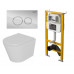 Комплект D&K DS1021614 (Унитаз подвесной безободковый торнадо DT1026516, Инсталляция DI8050127, Клавиша смыва DB1529001 хром)