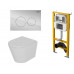 Комплект D&K DS1021615 (Унитаз подвесной безободковый DT1026016, Инсталляция DI8050127, Клавиша смыва DB1529001.2, хром)