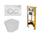 Комплект D&K DS1021616 (Унитаз подвесной безободковый DT1026016, Инсталляция DI8050127, Клавиша смыва DB1529016, белый)
