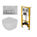 Комплект D&K DS1391626 (Унитаз подвесной безободковый DT1396016, Инсталляция DI8050127, Клавиша смыва DB1499002, матовый хром)