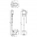 Комплект SIMAS LANTE LA01bi высокий бачок LA06bi труба с механизмом слива R01cr кронштейны LAMN bi (с вертикальным сливом)