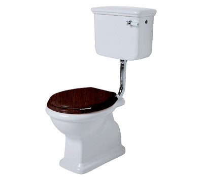 Комплект SIMAS LANTE LA01bi средний бачок LA28Bbi c фронтальным отверстием для ручки, низкая труба D23cr хром (с вертикальным сливом)