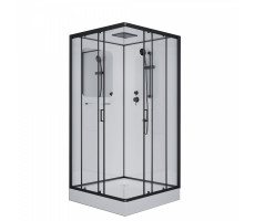 Душевая кабина 100х100 см Niagara Premium NG-6902-01Q BLACK низкий поддон (16 см) стекло тонированное Душевая кабина 100х100 см Niagara Premium NG-6902-01Q BLACK низкий поддон (16 см) стекло тонированное