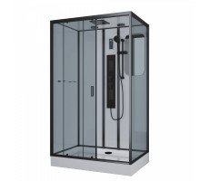 Душевая кабина 120х80см Niagara Premium NG-6912-01GQR BLACK низкий поддон (16 см) стекло тонированное 