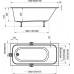 Ванна акриловая Ravak CHROME SLIM 170х75 C741300000 белая 