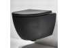 Унитаз подвесной 56х37 см, безободковый, Simas Trevi TRV18nero matt черный матовый