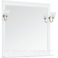 Зеркало Aquanet Валенса NEW 105 белый 00238830 + Светильник Aquanet Луизиана WT-260 бронза, 2 шт