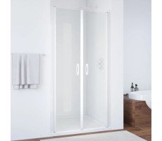 Душевая дверь в нишу Vegas Glass E2P 80 01 01 профиль белый, стекло прозрачное