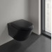 Унитаз подвесной Villeroy & Boch Antao 4674T0R7 черный, CeramicPlus, TwistFlush, цвет Pure Black