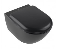 Унитаз подвесной Villeroy & Boch Antao 4674T0R7 черный, CeramicPlus, TwistFlush, цвет Pure Black