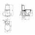 Унитаз напольный пристенный, горизонтальный слив, c функцией биде Ideal Standard Connect E781701 + бачок E797001 + сиденье микролифт E712701
