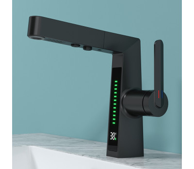 Смеситель для раковины Black&White 3029B черном матовом Смеситель для раковины Black&White 3029B черном матовом