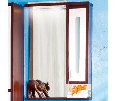 Зеркало со шкафом Бриклаер БАЛИ 62 см правое, венге/белый Зеркало со шкафом Бриклаер БАЛИ 62 см правое, венге/белый