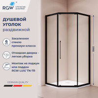 Душевой уголок 90х90см RGW PA-86B 38088699-14N Черный матовый