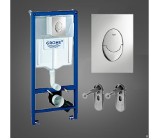 Система инсталляции для унитаза 3 в 1 GROHE Rapid SL 38721001 с панелью смыва Skate Air Система инсталляции для унитаза 3 в 1 GROHE Rapid SL 38721001 с панелью смыва Skate Air