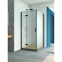 Душевой уголок 120х80 см Vegas-Glass AFP-Fis Retta 120*80 02M 10 L профиль черный матовый, стекло сатин