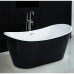 Ванна акриловая 180х77 Azario MELADO AZ-6107-18B черная, свободностоящая в комплекте с сифоном и металлическими ножками