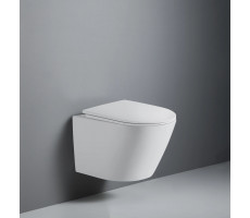 Унитаз подвесной безободковый (торнадо) D&K Rhein.Bach DT1476516 сиденье микролифт, белый