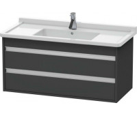 Тумба подвесная с раковиной 100см Duravit Ketho KT664504949 Графит матовый