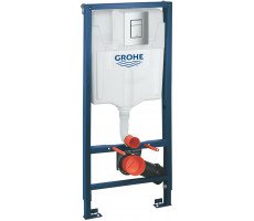 Инсталляция для подвесного унитаза Grohe Solido 3 в 1 38811000 накладной панелью хром