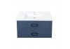Тумба под раковину La Fenice Cubo TWIN FNC-01-CUB-BG-100-2 два ящика, Blu Grigio синий матовый
