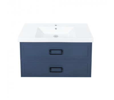 Тумба под раковину La Fenice Cubo TWIN FNC-01-CUB-BG-80-2 два ящика, Blu Grigio синий матовый
