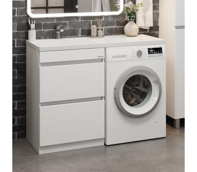 Тумба под раковину Onika Милтон 58 напольная под стиральную машину, серая/дуб сонома (ум.Марсал 120) 105806 Тумба под раковину Onika Милтон 58 напольная под стиральную машину, серая/дуб сонома (ум.Марсал 120) 105806
