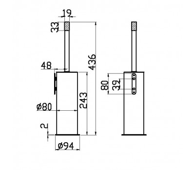 Настенный ерш UNO COPPER BRUSHED Boheme 10984-CB брашированная медь 