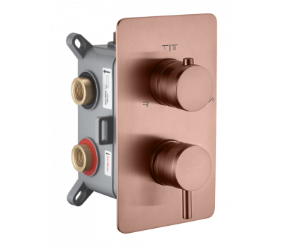 Смеситель встроенный однорычажный 3-х проходной CELL COPPER BRUSHED Boheme 135-3-CB брашированная медь 