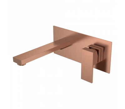 Смеситель для умывальника из стены QUBIC Copper Brushed Boheme 475-CB брашированная медь 