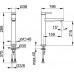 Смеситель для умывальника KEUCO IXMO FLAT 59510373100 черный матовый