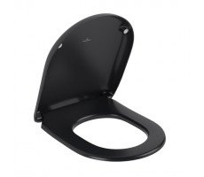 Сиденье с крышкой Villeroy & Boch Antao 8M67S1R7 SoftClosing,  со снимаемым сиденьем (QuickRelease), Pure Black (черный матовый)