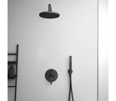 Комплект верхнего и ручного душа Ideal Standard Ideal Rain Silk Black BD389XG черный матовый Комплект верхнего и ручного душа Ideal Standard Ideal Rain Silk Black BD389XG черный матовый