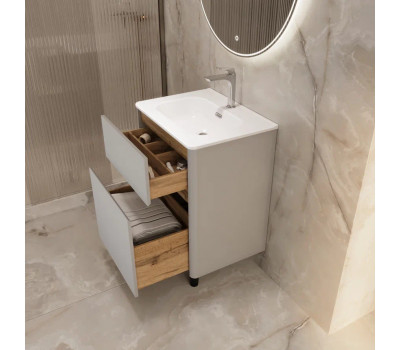 Тумба 1Marka Mona 60Н 2я агатовый серый раковина Ц0000043662 