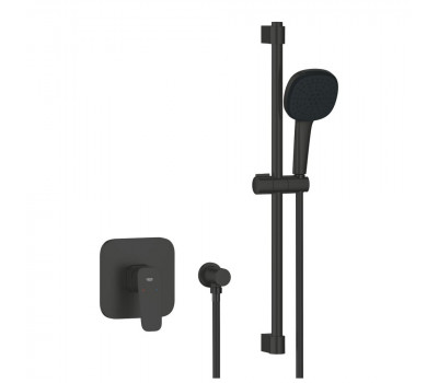 Душевой комплект Grohe CUBEO 1053352430 черный матовый Душевой комплект Grohe CUBEO 1053352430 черный матовый