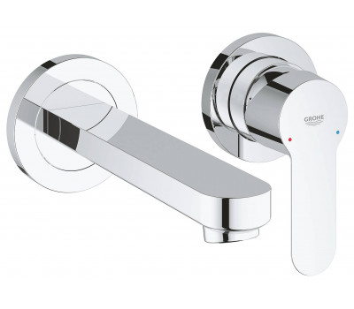 Смеситель для раковины на 2 отверстия Grohe BauEdge 20474000 хром