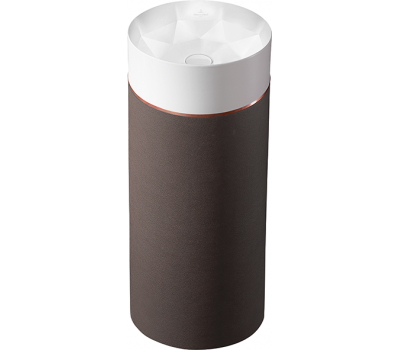 Раковина с пьедесталом 40x40 см Villeroy & Boch Octagon 417000PT Mocha Finish (Мокко кожа)