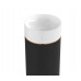 Раковина с пьедесталом 40x40 см Villeroy & Boch Octagon 417000PU Jet Black Leather Черная кожа