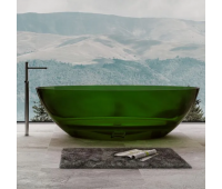 Прозрачная ванна 180х80 ABBER Kristall AT9702Emerald зеленая