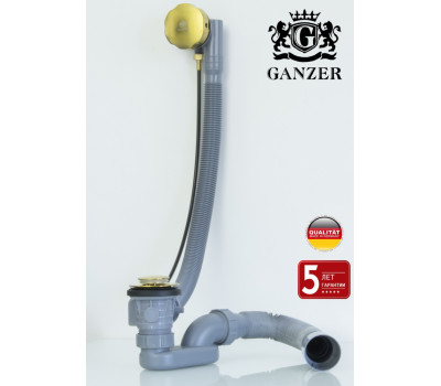 Слив -перелив (полуавтомат) для ванны GANZER GZ1299-ME матовое золото