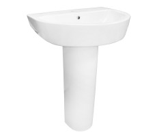 Раковина с пьедесталом 60 см Creo Ceramique RENNES RE3000+RE3010 керамика, белый глянцевый