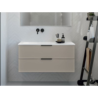Тумба под раковину с 2 ящиками BERLONI BAGNO SUITE SUTBS2C5C/071/MMSL071 цвет Calce Lucido, ручки Calce Lucido