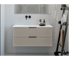 Тумба под раковину с 2 ящиками BERLONI BAGNO SUITE SUTBS2C5C/071/MMSL071 цвет Calce Lucido, ручки Calce Lucido