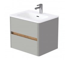 Тумба 1Marka Mona 60П 2я агатовый серый раковина Ц0000043664 