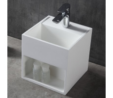 Подвесная тумба с раковиной 30х30см ABBER STEINAS2639 белый матовый Подвесная тумба с раковиной 30х30см ABBER STEINAS2639 белый матовый