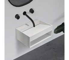 Тумба с раковиной подвесная 80см ABBER STEIN AS2645-0.8 белый матовый Тумба с раковиной подвесная 80см ABBER STEIN AS2645-0.8 белый матовый